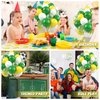Paready Green and Yellow Balloons, 50 Pcs Yellow Green Confetti Balloons, 12 Inch Dark Green Yellow White Latex Balloons Helium for Birthday Party Graduation Class of 2024 Tractor Party Decorations