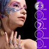 MEICOLY Clear White Body Glitter Face Glitter,Sparkling Chunky Glitter Hair Glitter,Mermaid Face and Body Glitter,Intense Glitter Makeup Glitter Paint,Festival Glitter Gel,Body Glitter for Women