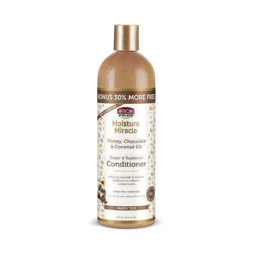 African Pride Moisture Miracle - For Natural Coils & Curls, Nourishes & Shines, Sulfate Free, Color Safe (Conditioner)