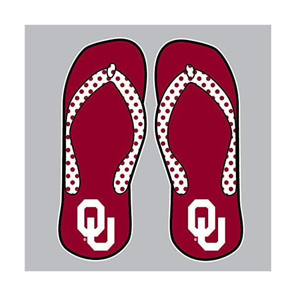 Oklahoma Sooners OU FLIP FLOPS Vinyl Decals Boomer Sooner Car Window Sticker