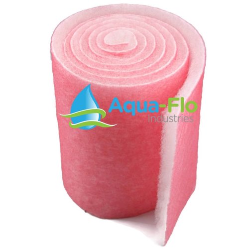 Aqua Flo 14" Pond & Aquarium Filter Media, 72" (6 Feet) Long x 1" Thick (Pink/White)
