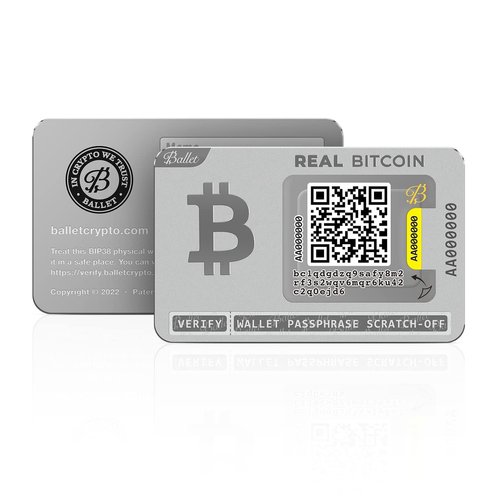 Ballet REAL Bitcoin - The Easiest Cryptocurrency Cold Storage Card - Crypto Hardware Wallet, Safeguarding Your Digital Assets (Single)
