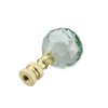 Aspen Creative 24007-21 Light Green Faceted Crystal Lamp Finial in Brass Plated Finish, 2 1/4" Tall (1 Pack)