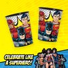 Amscan 8 Count Justice League Plastic Cups 16 oz - Sturdy Reusable Birthday Party Favor Kid Cup - Parties, Favors, Prizes - Classic Batman, Superman, and Flash Decorations Supplies Set