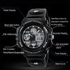 eYotto Kids Sports Watch Waterproof Boys Multi-Function Analog Digital Wristwatch LED Alarm Stopwatch Black
