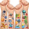 Space Planets Vehicle Temporary Tattoos for Kids, Rocket Astronaut Spaceship Motorcycle Car Plane Ship Transportation Fake Tattoos for Kids Boys Girls Birthday Party Supplies Favors (36 Sheets)