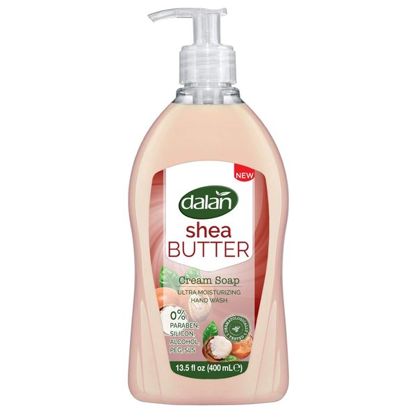 Dalan Shea Butter Cream Ultra Moisturizing Liquid Hand Soap for Normal and Dry Hands Fresh Clean and Soft Feeling (13.5 Fl Oz / 400 mL (Pack of 1))