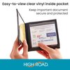 High Road Car Registration and Insurance Card Holder for Sun Visor, Glove Box or Console with 2 Clear Hidden Car Document Pockets