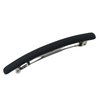4.3" Long Shiny Curved Steel French Barrettes for Thick Hair Acrylic Hair Barrettes Chic Ponytail Hair Clips for Styling Long Hair,4pcs (Black)