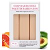 Exfoliating Bar Soap 3 Pack by Olivia Care – 100% Natural & Organic - Infused with Grapefruit, Avocado Oil & Pink Clay - Deep Clean, Refreshing, Moisturizing & Hydrating - Triple-Milled - 3 X 5 OZ