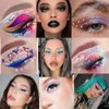 Eye Body Face Gems Jewels Rhinestone Stickers Acrylic Self Adhesive Crystal Blue Makeup Diamonds Face Tattoo Stick Gems for Women Festival Accessory DIY Crafts and Nail Art Decorations 3 Sheets