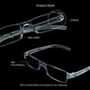 LifeArt 4 Pairs Reading Glasses, Blue Light Blocking Glasses, Computer Reading Glasses for Women and Men, Fashion Rectangle Eyewear Frame (4 Clear, 1.25 Magnification)