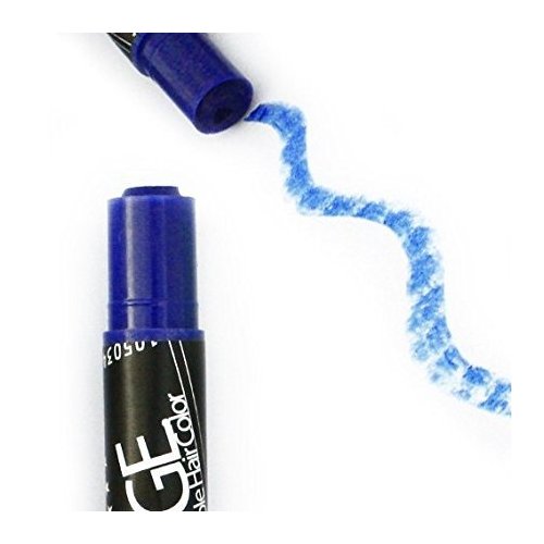 Dark Blue Azure Hair Chalk - Edge Blendable Hair Color for All Type of Hair, Brown Hair, Dark Hair, Temporary Hair Color Wax Great for Christmas Gift, Birthday Gift, Party Favor Gift, Halloween Gifts