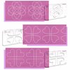 Kapyoo 3Pcs Free Motion Quilting Templates with Non-Slip Grips, Quilting Ruler and Templates for Industrial and Domestic Machines Reusable Stencils for DIY Quilt Designs (25 Series B)