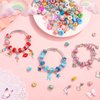 shynek 180 Pieces DIY Charm Bracelet Making Kit for Girls 8-12, Jewelry Making Kit for Girls with Bracelet Making Beads, Snake Chains for Girls Christmas Gift, Arts and Crafts