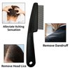 Yumflan Dandruff Comb, Stainless Steel Fine Tooth Dandruff Remover, Professional Hair Comb for Kids and Adults (Black)
