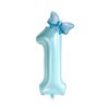 40inch Light Blue Butterfly Number 1 balloons, Giant Big Foil Mylar Helium Numbers Balloons 1, Butterfly Themed Birthday Party Supplies, First Birthday Baby Shower Balloon Supplies (1)