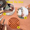 simarro Leather Stamps, 2pcs Professional Leather Border Stamping Tools for Leather Craft Working Carving
