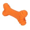 Dog Chew Bones Toy,Latex Squeaky Dog Toy,Pet Puppy Cat Squeaky Chewing Play Toys Bone Shaped Toys for Puppy (Orange)
