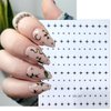 Star Nail Sticker 6 Sheets Gold Sliver Star Nail Art Stickers Shiny Gold Laser Silver Black Rhinestone Stars Nail Decals Glitter Charms Four-Pointed Star Nail Design Nail Accessories for Women Girl