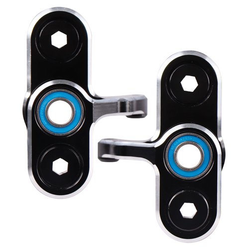 AIMROCK Aluminum Front Steering Knuckles Blocks w/Ball Bearings for 6S 1/8 Typhon 1/7 Felony Infraction Limitless 6S BLX RC Buggy Car (Black)