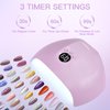 HEBECA UV Light for Gel Nails, 75W Professional UV LED Nail Lamp for Fast Curing Nails, Super-Thin Salon-Grade Nail Dryer with Smart Sensor & 3 Timer Settings & LCD Display X33