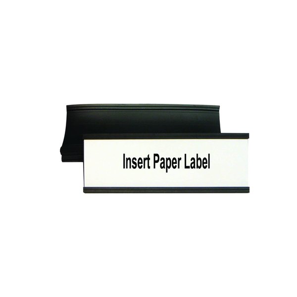 MasterVision Magnetic Data Card Holders, 6 x 2 Inches, Black, Pack of 10 Holders
