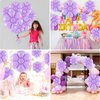 12 Pcs Purple Daisy Balloons,Daisy Birthday Party Decoration,Daisy Foil Balloons Flower Balloons for Girls Daisy Themed Party Baby Shower Wedding Groovy Boho Supplies (Purple)