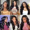 Beauty Queen 16A Body Wave Bundles Human Hair (20 18 16 Inch) 100% Unprocessed Brazilian Virgin Weave 3 Bundles Human Hair Full And Thick Remy Hair Extensions Natural Color for Women