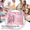 Manicure Set Professional Nail Manicure Kit for Women, 21 in 1 Manicure Kit Pedicure Kit Stainless Steel Nail Clipper Kit Nail Care Kit Travel- Pink