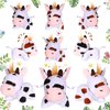 Zomiboo Stuffed Cows, 12 Pcs Assorted Toy Plushies, 3.2 Inch Mini Plush Animals Keychain Animal Party Favors with Detachable Chain for Christmas Farm Themed Birthday Party Supplies Classroom Awards