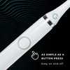 Gleem Battery Power Electric Toothbrush with Travel Case, Soft Bristles, White