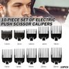 gofidin 10Pcs/Set Hair Clipper Combs Guide Kit 1.5-25mm Plastic Hair Trimmer Guards Barber Replacement Parts Universal Hair Salon Tool