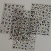 4 Sheets Holographic Laser Black Butterfly Nail Stickers,Y2K Luxury Aurora Butterflies Star Nail Art Stickers 3D Sun Moon Flame Heart Nail Decals for Women Nail Decor Nail Designs Nail Accessories