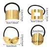 Generic Hair Elastic Rope Metal Geometric Elastic Hair Ties Horsetail Hair Rope 3 Styles for Women Hair Accessories