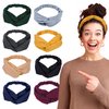 LOTUS78 Headbands for Women. Eight Pack, Soft Fabric Bands for Women's Hair. Elastic Sweat Band, Trendy Headbands. Boho Headbands for Exercise & Yoga. (Rising pink)