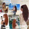 BARSDAR Copper Red Ponytail Extension - 26 Inch Drawstring Ponytail Hair Extensions for Women - Long Curly Wavy Synthetic Clip in Fake Pony Tails Hairpieces Girls Daily Party - Copper Red