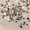 3 Packs Nail Art Punk Rivets Nail Rivets Nails Craft Flatback Spike Studs Punk Style Pointy Top Square Metallic Nail Studs Nail Art Charms Nail Supplies for DIY Manicure Tips Craft, 3 Size, Silver