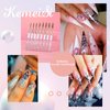 Acrylic Nail Brush Size 8,KEMEISI 100% Pure Kolinsky Nail Art Brushes Sturdy Handle Oval Shaped Acrylic Powder Nail Design Tools for Professional Manicure DIY Home Salon (White)