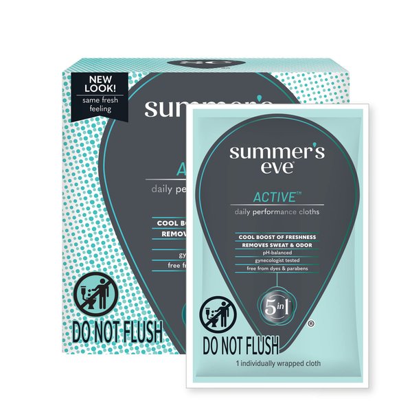 Summer's Eve Active Daily Perfomance Feminine Wipes, pH balanced, 14 Count