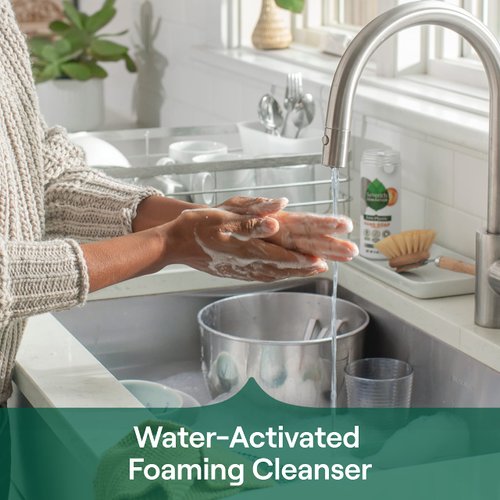 Seventh Generation Zero Plastic Hand Wash Powder Lathering Cleanser Mandarin Orange and Grapefruit Foaming 5 oz