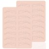 TgoBeauty 7 Pairs Brow Shapes Double Sided Design Eyebrow Spine 6 Nano stroke practice skin Silicone Practice Pad for Permanent Makeup Training (Pink Skin-1pc)