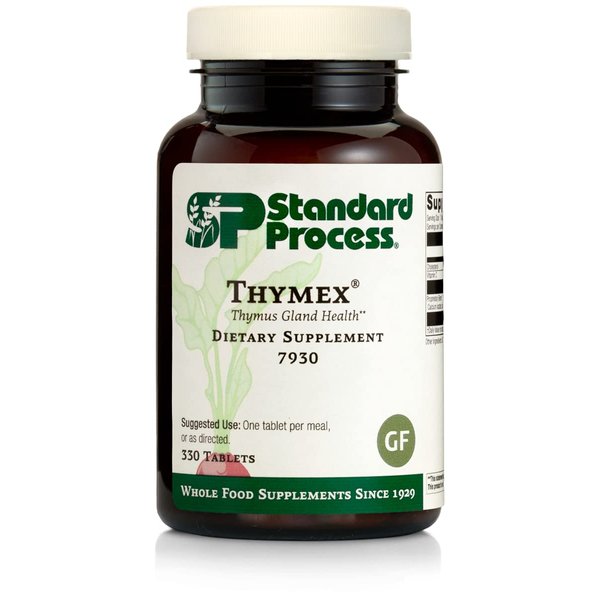 Standard Process Thymex - Whole Food Cholesterol, Thymus Supplement and Immune Support Supplement with Vitamin C, Magnesium Citrate, and Calcium Lactate - Gluten Free - 330 Tablets