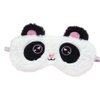 Shinywear Cute Rabbit Sleeping Eye Mask Plush Blindfold Travel Sleep Masks Super Soft Funny Eye Cover for Kids Girls and Adult (Black White Panda)