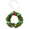 Dolls House Decorated Christmas Wreath Green Ribbon Miniature Door Accessory
