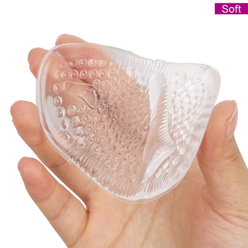 Metatarsal Pad, Ball of Foot Cushions, High Heel Cushion Insert for Women Foot Pain Relief, Anti-Slip Soft Forefoot Shoe Insole, One Size fits All - 3 Pairs