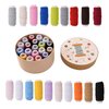 Connimonet 19PCS Elastic Thread 0.6mm,20m Each Spool,Elastic Sewing Thread for Sewing Machine,Shirring Elastic Thread for Sewing,Serger,Overlock Machines Quilting Knitting,Weave,DIY