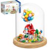 QARULUS Creative Balloon House Building Set for Adults Garden House Friend Set Office Home Decor Building Block Party Favors for Kids Valentines New Year Birthday Gift for Boys Girls Age 6-12+(House)