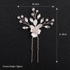 Sliver Flower Hair Comb With 2 Clear Crystal Hair Pins Hair Sticks Wedding Hair Comb Bridal Hair Accessories Hair Clips For Brides and Bridesmaids-Hapibuy