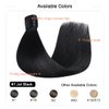SUYYA Ponytail Extension Human Hair Wrap Around Clip in Hair Piece Ponytail Human Hair Straight Human Hair Ponytail with Magic Paste 80G 18 Inch #1 Jet Black